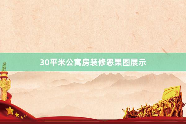 30平米公寓房装修恶果图展示