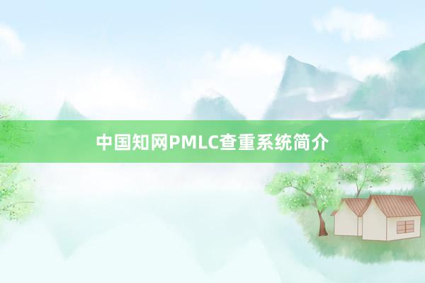 中国知网PMLC查重系统简介